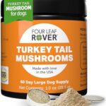 Turkey Tail Mushroom for Dogs - Whole, Organic Mushroom Extract - Over 50% Beta-Glucan - Third Party Tested, Made in The USA - No Grains No Fillers - 60 Day Large Dog Supply
