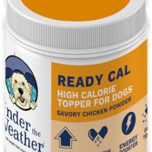 Under the Weather Ready Cal Powder for Dogs | High-Calorie Weight Gainer & Appetite Stimulant | Dog Energy Booster Veterinarian-Approved Pet Supplement with Vitamins & Minerals | Chicken Flavor |12 oz