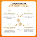 VetriScience Glycoflex 3 Clinically Proven Hip and Joint Supplement for Dogs - Maximum Strength Dog Supplement with Glucosamine, MSM, Green Lipped Mussel & DMG - 120 Chewable Tablets, Chicken Flavor​ - Image 3
