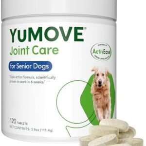 Hip and Joint Supplement - 120 Tablets with Glucosamine, Chondroitin, Omega 3, Hyaluronic Acid, Green Lipped Mussel, & Fish Oil for Dogs - Joint Support Supplement - Senior Dogs
