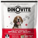 Dinovite Probiotic Supplement for Dogs - Omega 3 for Dogs - Hot Spot Relief - Skin & Coat Supplement for Dogs - 30 Day Supply (30 Day Supply, Medium Dogs (18-45 lbs))