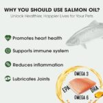 Salmon Oil | Unscented Pharmaceutical Grade | 1118mg of Omega-3 per teaspoon | Liquid Food Supplement For Dogs and Cats | BPA-Free Brushed Aluminum Epoxy coated Bottle with Pump 8.75oz - Image 5