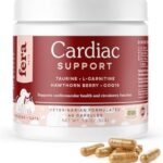Fera Pets Cardiac Supplement for Dogs & Cats – 60 Capsules​ – Vet Created -Cardiovascular Function & Strength-Taurine, CoQ10, Organic Hawthorne Berry