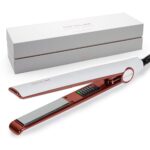 Corioliss C1 Flat Iron Hair Straightener Professional Titanium Plates Temperature Control Travel Case (White Copper)