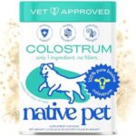 Native Pet Colostrum for Dogs – Bovine Colostrum Powder – Allergy Relief, Immune Support & Itchy Skin Treatment – Dog Multivitamins for Skin & Gut Health – Puppy Milk Replacement & Prebiotic -120 ct.