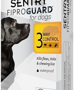 SENTRY Fiproguard for Dogs, Flea and Tick Prevention for Dogs (45-88 Pounds), Includes 6 Month Supply of Topical Flea Treatments