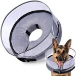 BARKLESS Dog Cone, Inflatable Dog Cone After Surgery for Small Medium Large Breeds, Soft Surgery Collar with Enhanced Anti-Licking Guard Shield for Pets, Protective Donut Collar