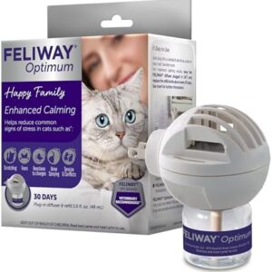 FELIWAY Optimum Cat, Enhanced Calming Pheromone Diffuser, 30 Day Starter Kit (48 mL)