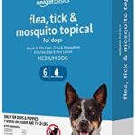 Amazon Basics Flea, Tick & Mosquito Topical Treatment for Medium Dogs (11-20 pounds), 6 Count (Previously Solimo)