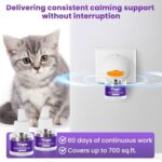 Cat Calming Diffuser, Effective Therapet MD Cat Diffuser, Relaxing Cat Calming Pheromone Diffuser for Cat Anxiety Relief Reduce Stress Fighting Scratching, 2 Diffusers 4 Refills - Image 3