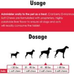 Cranberry D-Mannose Urinary Tract Support Supplement for Cats and Dogs - Cranberry Extract, D-Mannose, Vitamin C - Bladder and UTI Treatment - Made in USA - 120 Soft Chews - Image 8