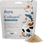 Fera Pet Organics Collagen Plus Cat & Dog Food Topper – Vet Created Support for Pet Joints, Skin, Bone & Immune System with Collagen + Vitamin C – Powder Supplement - 4.23oz