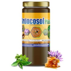 BRONCOSOL PLUS - honey with Zaffron, Eucalyptus, Mint and more Extracts, 12oz