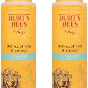 Burt's Bees for Pets Itch Soothing Shampoo with Honeysuckle, 2pk, 95% Natural Origin Formulas, Dog Shampoo for Itchy Dogs, Dog Shampoo Itchy Skin Relief, 2pk, 16 oz