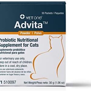 VetOne Advita Powder Probiotic Nutritional Supplement for Cats - 30 (1 gram) packets