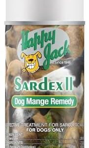 HAPPY JACK Sardex Mange Treatment for Dogs – Odorless & Stainless Itch Relief for Skin Irritations Including Severe Mange, Hot Spots, Fungi, Allergies, Eczema (9.5 oz)