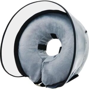 Dog Cone, Dog Surgery Collar, Inflatable Cones for Small Medium Large Dogs, Pet Recovery Collar, Does not Impede Vision