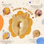IEUUMLER Inflatable Recovery Dog Collar, Protective Donut Cone, Adjustable Soft Collar for Dog and Cat After Surgery Prevent from Biting & Scratching EU002 - Brown Lion M+ - Image 4