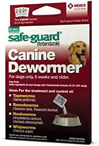 (fenbendazole) Canine Dewormer for Dogs, 4gm pouch (ea. pouch treats 40lbs.)