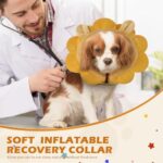 IEUUMLER Inflatable Recovery Dog Collar, Protective Donut Cone, Adjustable Soft Collar for Dog and Cat After Surgery Prevent from Biting & Scratching EU002 - Brown Lion M+ - Image 5