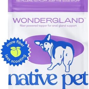 Native Pet WonderGland - Dog Anal Gland Treatment Using Fiber for Dogs - Prevents Scooting for Dogs Anal Gland Supplement Including Dog Gut Health Probiotics for Anal Gland Support - 60 Scoops