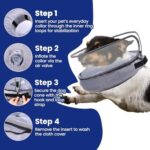 BARKLESS Dog Cone, Inflatable Dog Cone After Surgery for Small Medium Large Breeds, Soft Surgery Collar with Enhanced Anti-Licking Guard Shield for Pets, Protective Donut Collar - Image 7