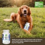 Only Natural Pet Brewer's Yeast & Garlic Chewables - All-Natural Flea & Tick Prevention for Dogs - Fortified with B Vitamins - Promotes Healthy Skin & Coat - 300 Count Tablet - Image 5