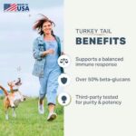 Turkey Tail Mushroom for Dogs - Whole, Organic Mushroom Extract - Over 50% Beta-Glucan - Third Party Tested, Made in The USA - No Grains No Fillers - 60 Day Large Dog Supply - Image 2