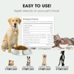Salmon Oil | Unscented Pharmaceutical Grade | 1118mg of Omega-3 per teaspoon | Liquid Food Supplement For Dogs and Cats | BPA-Free Brushed Aluminum Epoxy coated Bottle with Pump 8.75oz - Image 6