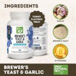 Only Natural Pet Brewer's Yeast & Garlic Chewables - All-Natural Flea & Tick Prevention for Dogs - Fortified with B Vitamins - Promotes Healthy Skin & Coat - 300 Count Tablet (2 Pack) - Image 4