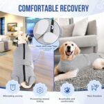 SlowTon Dog Surgery Recovery Suit - Zipper On Dog Onesies After Surgery for Female Male Dogs, Abdominal Wounds Bandages Cone/E-Collar Alternative Dogs Surgical Body Suit (Grey, XXL) - Image 4