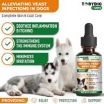 Natural Dog Yeast Infection Relief - Itchy Skin & Ear Treatment - Reduces Irritation & Relieves Itching and Allergy - Herbal Medicine Drops Supplement - Made in USA - Image 2