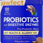 Pet Probiotics for Dogs & Digestive Enzymes for Dogs | Gut Health & Digestive Function Support | Pumpkin & Omega | Prebiotic Supplement Chews