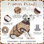 Kuoser Dog Surgery Recovery Suit, Recovery Suit for Female Male Dogs, Dog Onesie After Surgery Spay Neuter, Anti-Licking Pet Surgical Recovery Snugly Suit, Bodysuit for Abdominal Wounds Skin Disease - Image 3