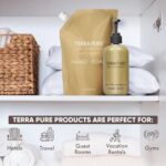 Terra Pure Spa Collection 1 Liter Hand Wash Refill Bag For Soap Dispensers | Bulk Toiletries for Vacation Rentals, and Home Bathroom Showers | Green Tea Lemongrass | Single - Image 2