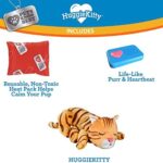 Pets Know Best HuggieKitty Cuddly Cat Toy, Soothing Sound & Warmth Help Relax & Comfort Your Pet- Purr & Heartbeat, Heating Pack- Orange - Image 6