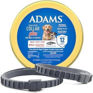 Flea & Tick Collar Plus for Dogs & Puppies |2 Pack |12-Month Protection |One Size Fits All Dogs & Puppies 12 Weeks and Older |Kills Fleas and Ticks |Repels Mosquitoes (excluding California)