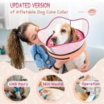 Supet Raised Inflatable Dog Cone Collar to Stop Licking, Soft Dog Cone Alternative After Surgery, Doggie Neck Donut Collar for Small Medium Large Dogs - Image 2