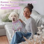 Kuoser Dog Recovery Suit for Dogs After Surgery,Professional Surgical Onesie for Female Male Dogs Spay Neuter,Soft Dog Surgery Suit Bodysuit for Abdominal Wounds Skin Disease,Light Purple Leopard XL - Image 7