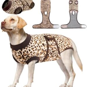 Kuoser Dog Surgery Recovery Suit, Recovery Suit for Female Male Dogs, Dog Onesie After Surgery Spay Neuter, Anti-Licking Pet Surgical Recovery Snugly Suit, Bodysuit for Abdominal Wounds Skin Disease