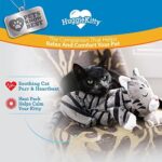 Pets Know Best HuggieKitty Cuddly Cat Toy, Soothing Sound & Warmth Help Relax & Comfort Your Pet- Purr & Heartbeat, Heating Pack- Grey - Image 2
