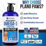 Omega 3 Fish Oil for Dogs - Better Than Salmon Oil for Dogs - Dog Fish Oil Supplement - Reduce Shedding & Itching - Supports Joints, Brain, Heart Health- Dog Skin and Coat Supplement - Fish Oil Liquid - Image 3