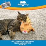 Pets Know Best HuggieKitty Cuddly Cat Toy, Soothing Sound & Warmth Help Relax & Comfort Your Pet- Purr & Heartbeat, Heating Pack- Orange - Image 5