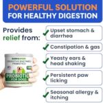 BARK&SPARK Dog Probiotics & Digestive Enzymes (Gut Health) Allergy & Itchy Skin - Pet Diarrhea Gas Treatment Upset Stomach Relief Pill, Digestion Health Prebiotic Supplement Tummy Treat (120Ct Bacon) - Image 4