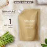 Terra Pure Spa Collection 1 Liter Lotion Refill Bag For Soap Dispensers | Bulk Toiletries for Vacation Rentals, and Home Bathroom Showers | Green Tea Lemongrass | Single - Image 5