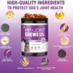 Glucosamine for Dogs 200pcs Joint Support Supplement Dog Hip and Joint Chondroitin Chews Treats with MSM Hemp Dog Joint Pain Relief Mobility Supplements Chicken Flavor Fit All Large Small Medium Breed - Image 5