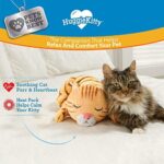 Pets Know Best HuggieKitty Cuddly Cat Toy, Soothing Sound & Warmth Help Relax & Comfort Your Pet- Purr & Heartbeat, Heating Pack- Orange - Image 2