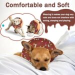 Recovery Donut Collar for Dogs & Cat,Inflatable Dog Cone Collar Alternative After Surgery,Soft Dog Cone for Large Medium Small Pet, Adjustable Pet Neck Donut(Brown,Medium) - Image 3
