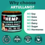 Hemp Calming Chews for Dogs - Dog Calming Chews - Dog Anxiety Relief Treats with Hemp Oil, Turmeric, Valerian, Ginger - Health and Wellness Supplements for Dogs - Hip and Joint Support - 120 Treats - Image 5