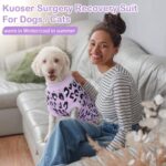 Kuoser Dog Recovery Suit for Dogs After Surgery,Professional Surgical Onesie for Female Male Dogs Spay Neuter,Soft Dog Surgery Suit Bodysuit for Abdominal Wounds Skin Disease,Purple Leopard XL - Image 7